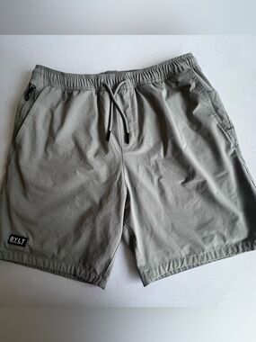 BYLT PREMIUM BASICS, ATHLETIC SHORTS IN GRAY SIZE LARGE ELASTIC WAISTBAND 7 INCH